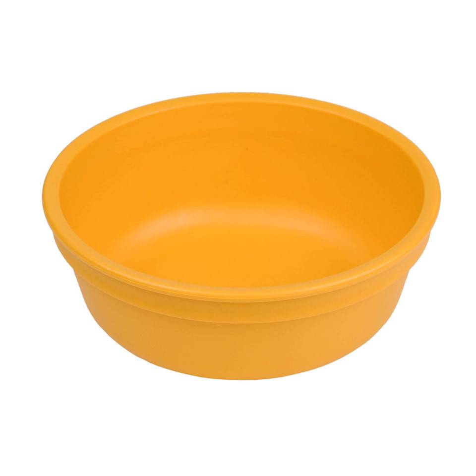 A Large Re-Play Bowl - Sunny Yellow - on a white background