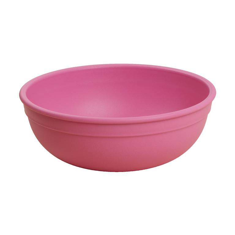A Small Re-Play Bowl - Bright Pink - on a white background