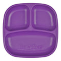 A Re-Play Divided Plate - Amethyst (Dark Purple) on a white background