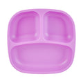 A Re-Play Divided Plate - Purple (Lilac) on a white background