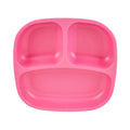 A Re-Play Divided Plate - Bright Pink on a white background