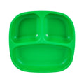 A Re-Play Divided Plate - Kelly Green on a white background