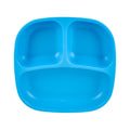 A Re-Play Divided Plate - Sky Blue on a white background