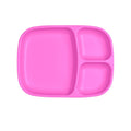 A Re-Play Divided Tray - Bright Pink on a white background
