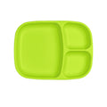 A Re-Play Divided Tray - Lime Green on a white background