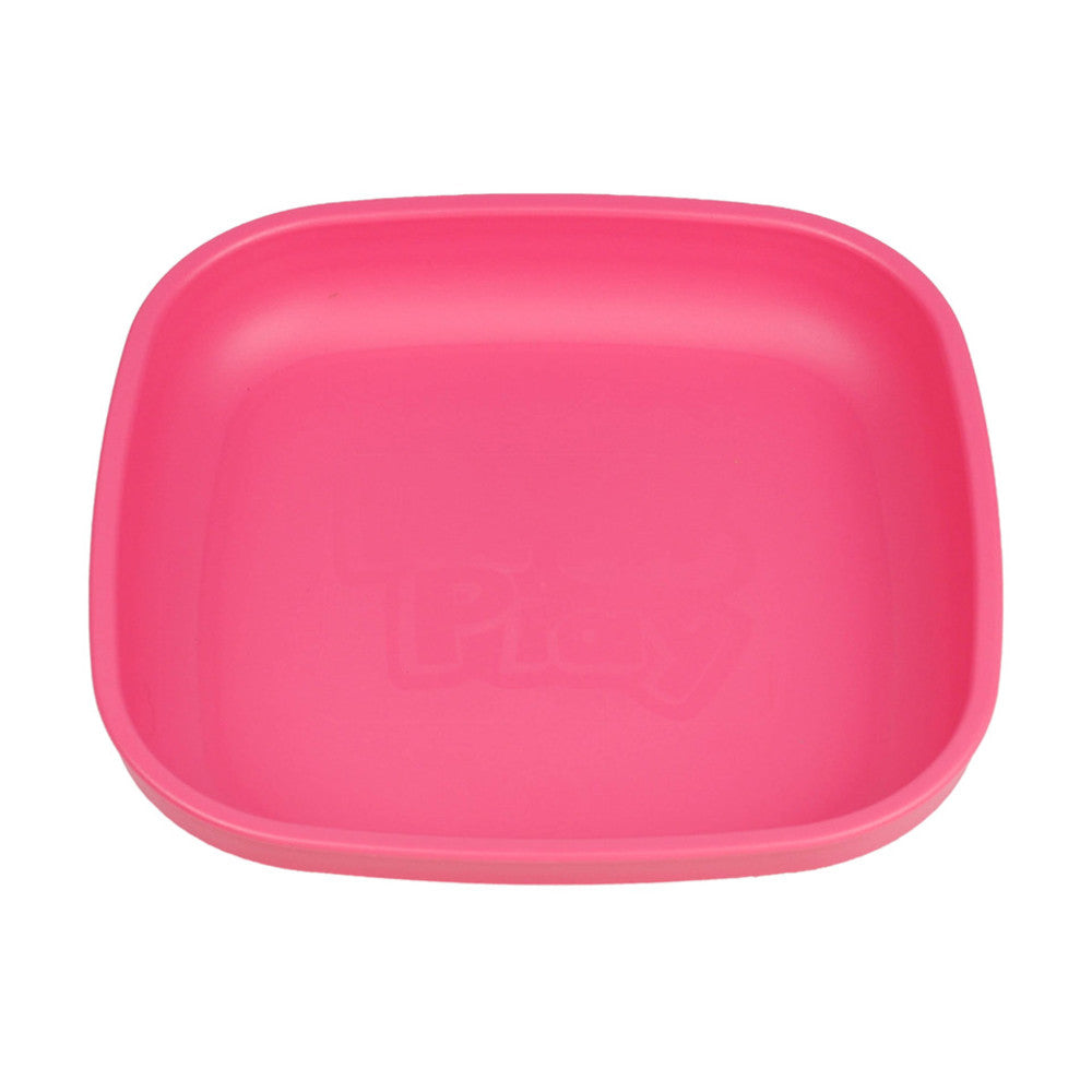 A Small Re-Play Flat Plate - Bright Pink on a white background