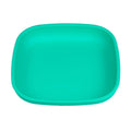 A Large Re-Play Flat Plate - Aqua on a white background
