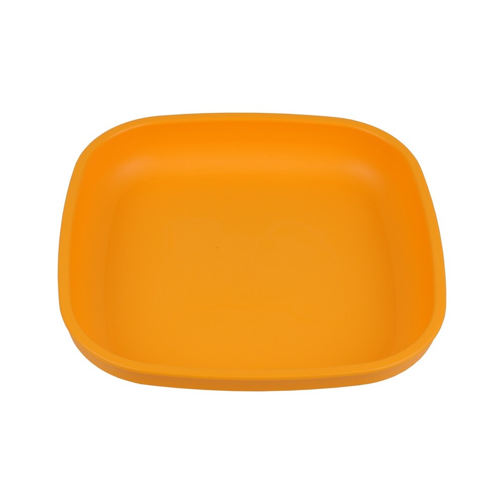 A Small Re-Play Flat Plate - Sunny Yellow on a white background