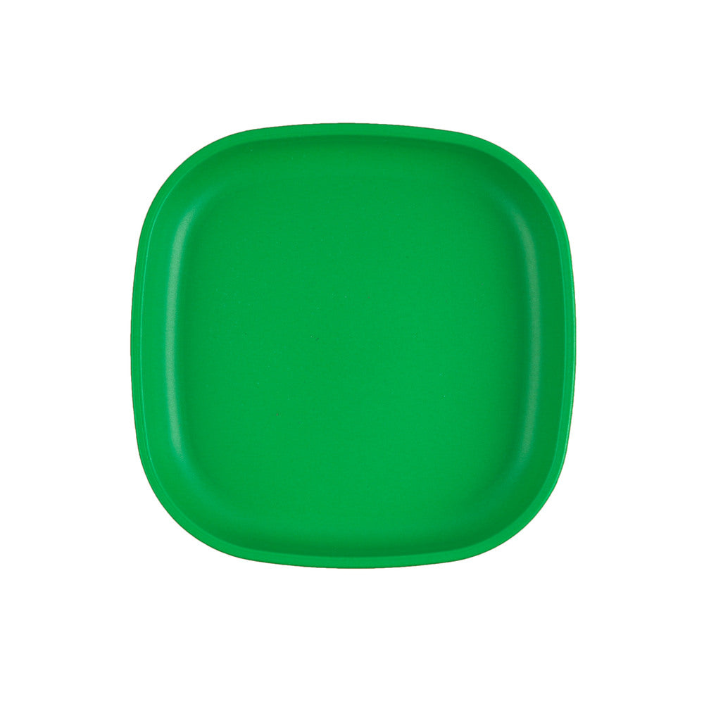 A Small Re-Play Flat Plate - Kelly Green on a white background