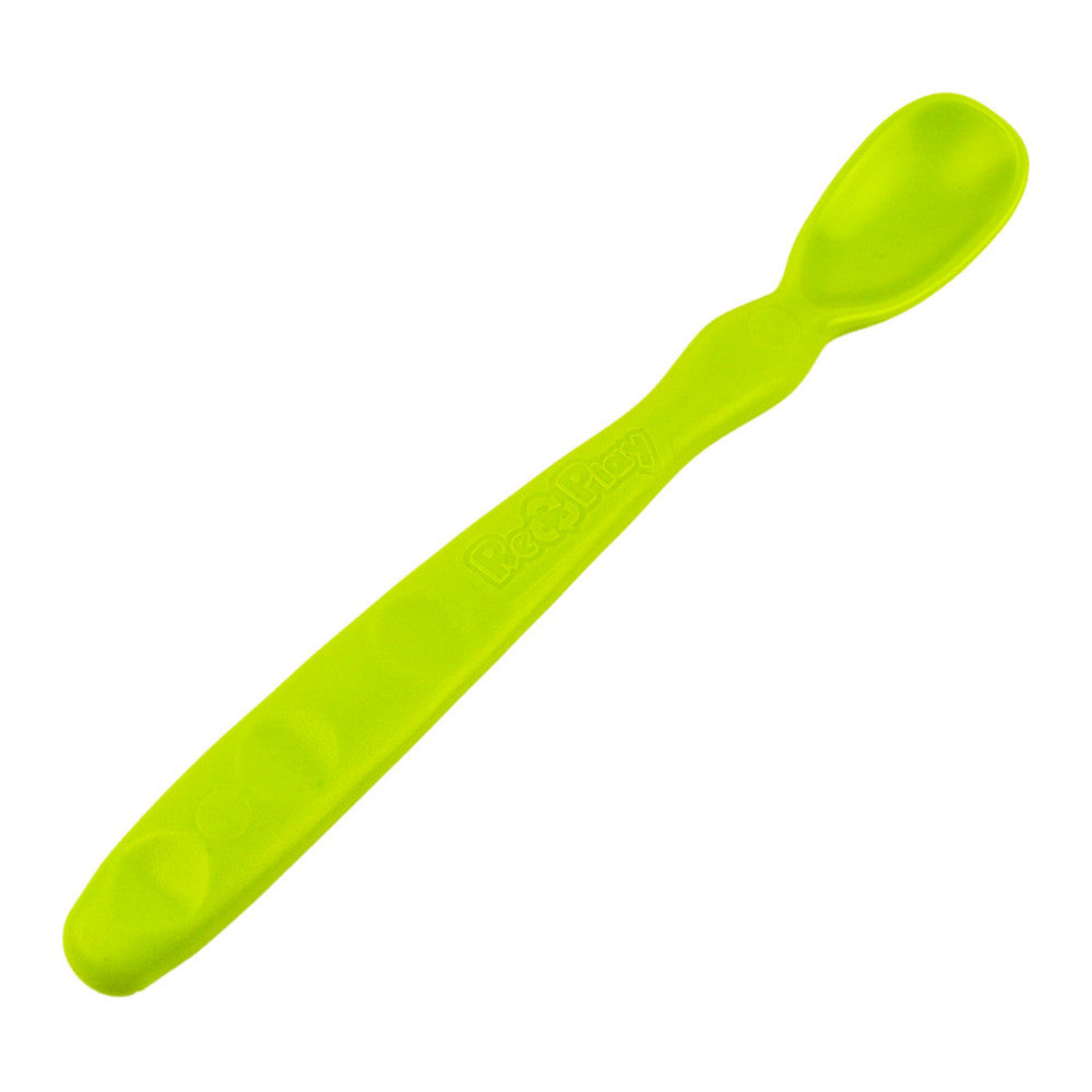 A Re-Play Infant Spoon - Lime Green on a white background