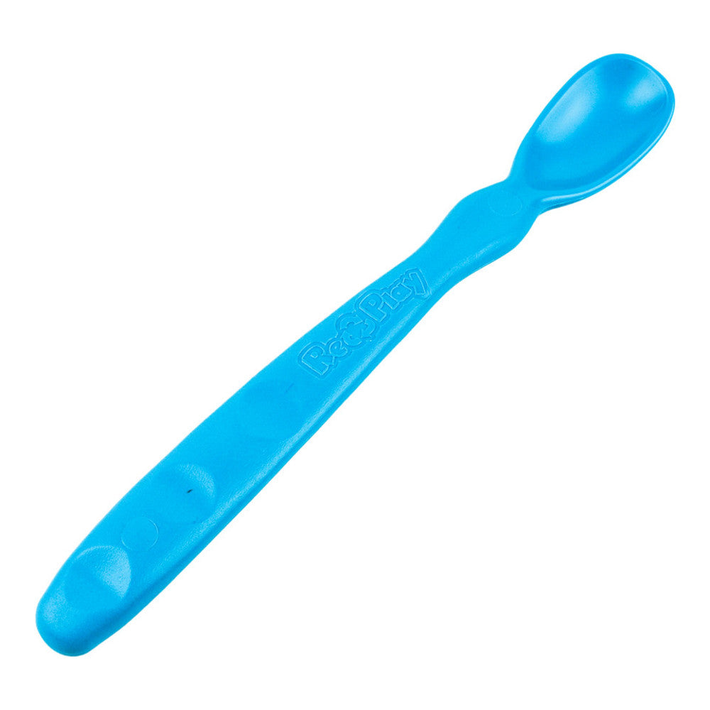 A Re-Play Infant Spoon - Sky Blue on a white background
