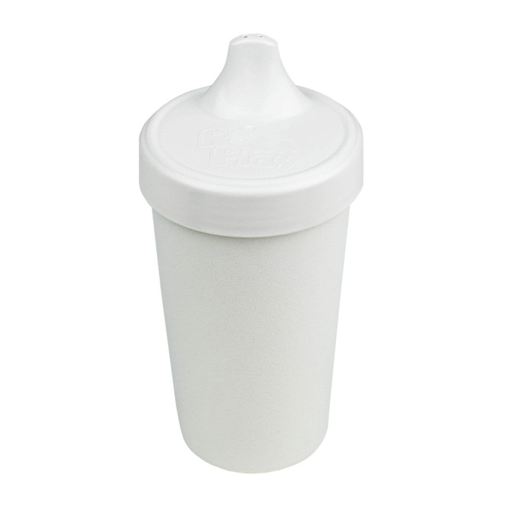 A White Re-Play No-Spill Sippy Cup - White on a white background