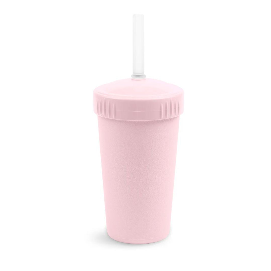 A Ice Pink Re-Play Straw Cup with Silicone Straw - Ice Pink on a white background