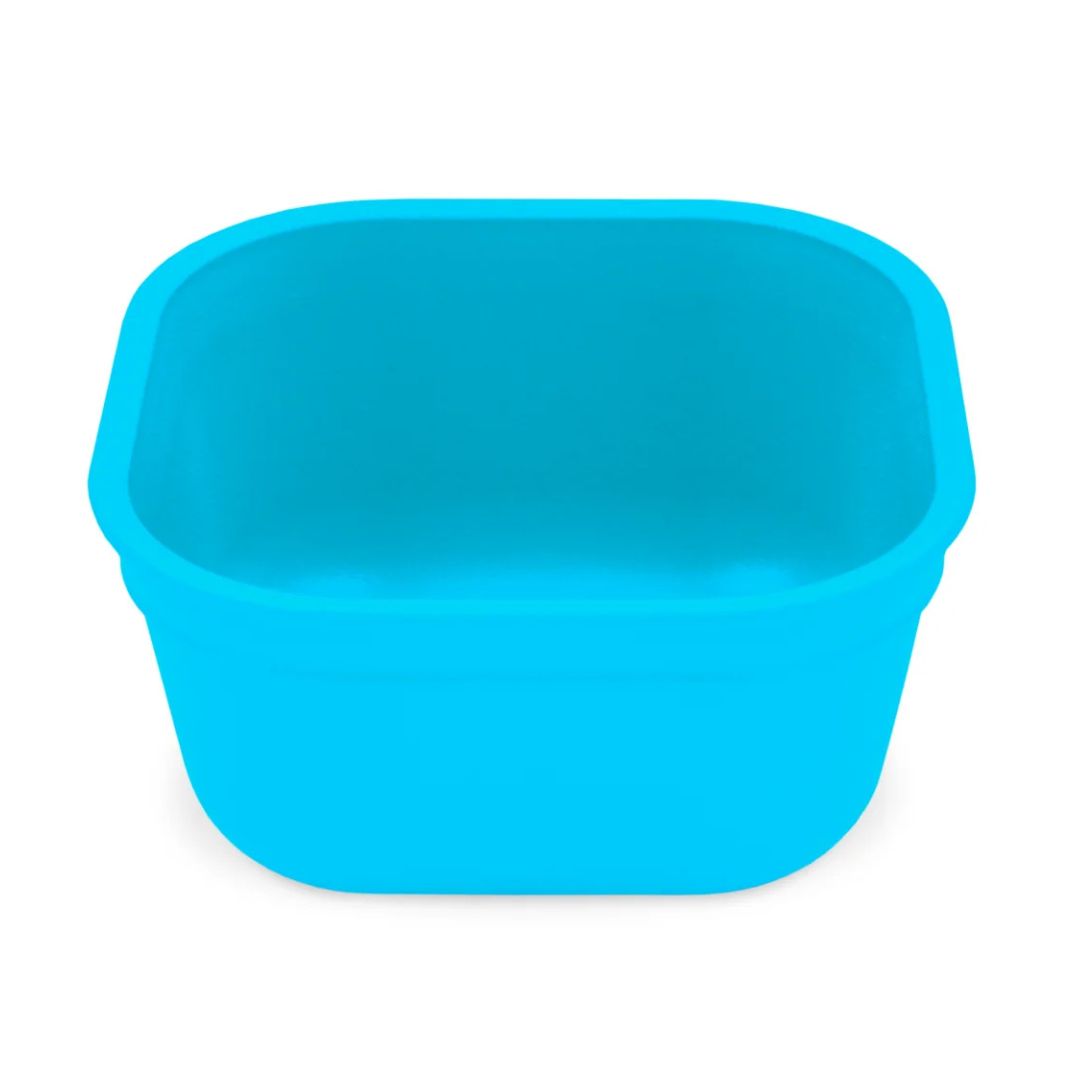 A Sky Blue Re-Play Square Bowl - Sky Blue on a white background