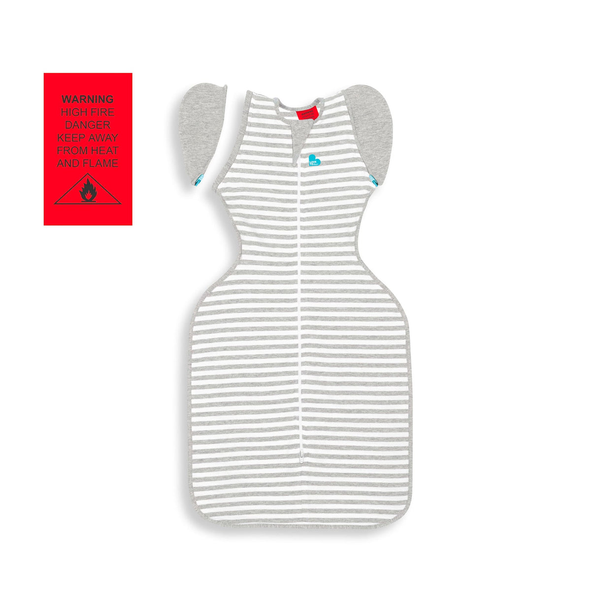 1.0 tog Swaddle Up Transition Bag - Marl Stripe on a white background