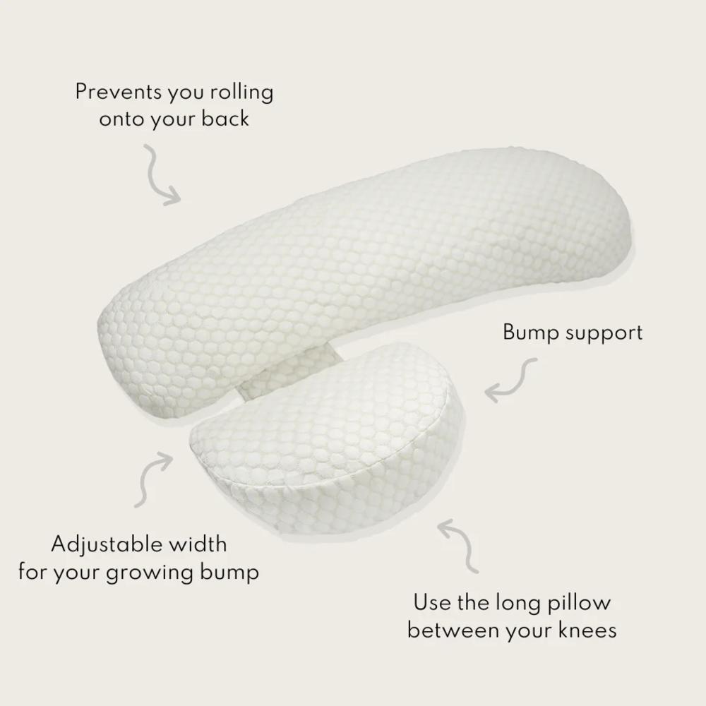 Pregnancy Pillow - Linen (Soft Grey)