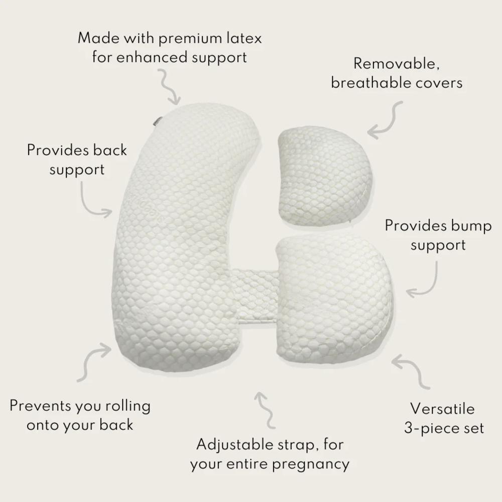 Pregnancy Pillow - Linen (Soft Grey)