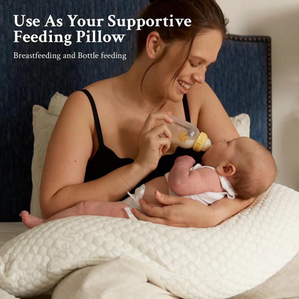 Pregnancy Pillow - Linen (Soft Grey)