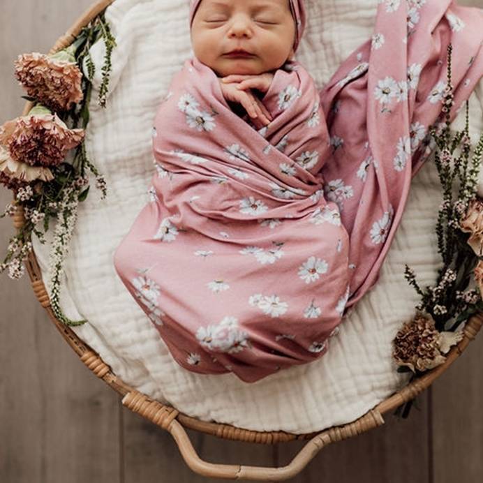 Jersey Wrap & Topknot - Daisy