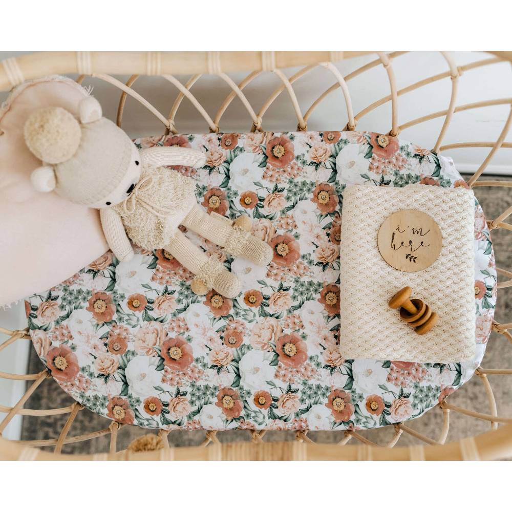 Bassinet Sheet / Change Pad Cover - Florence