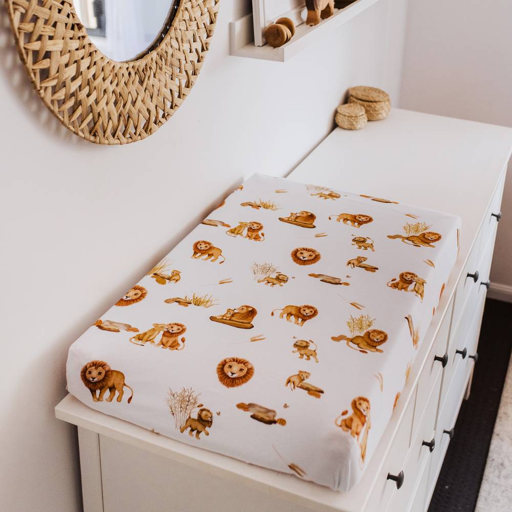 Bassinet Sheet / Change Pad Cover - Lion