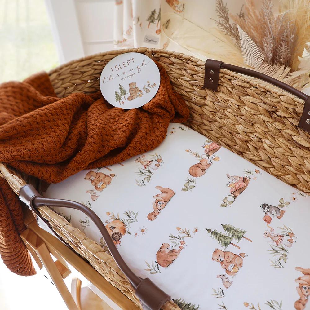 Bassinet Sheet / Change Pad Cover - Bears