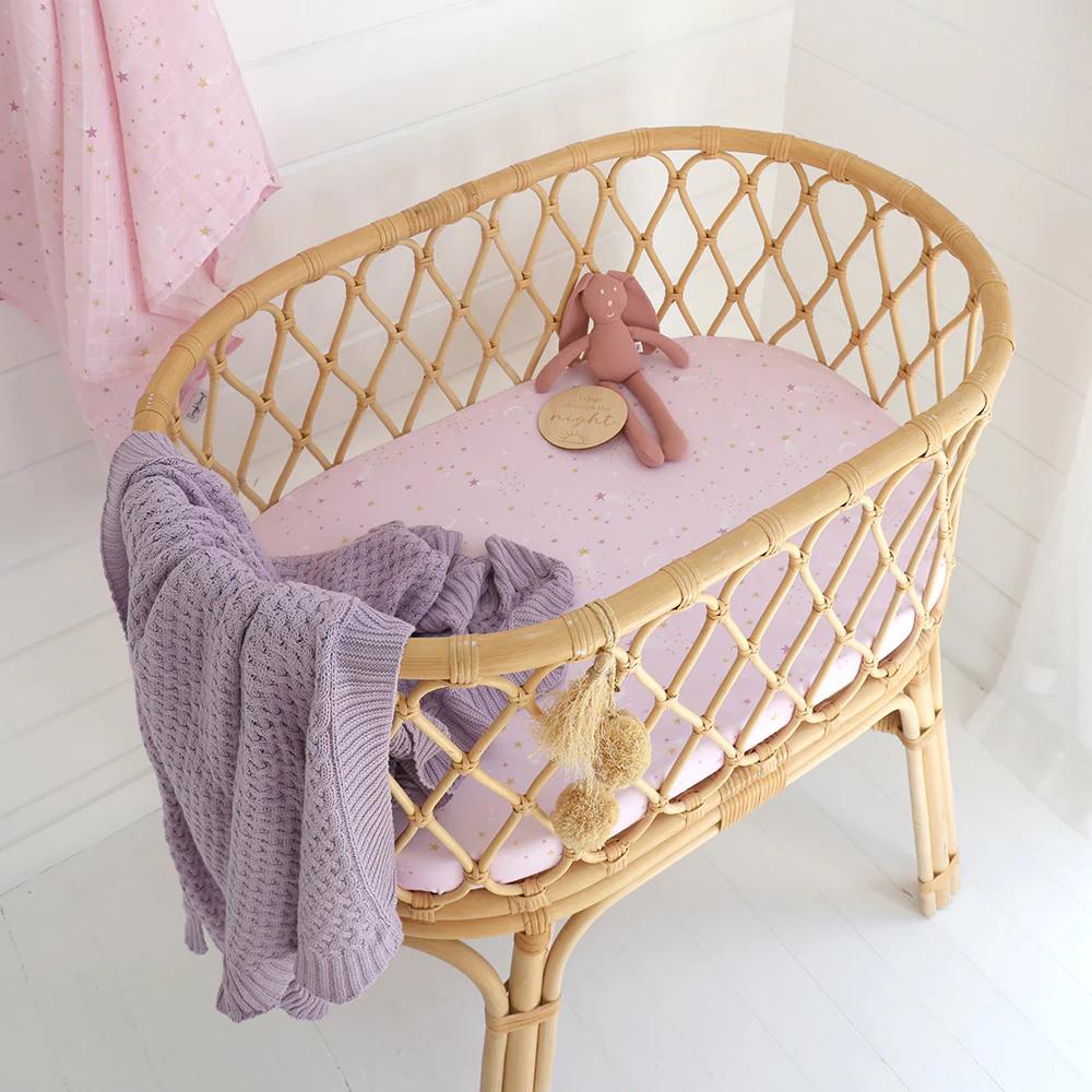 Bassinet Sheet / Change Pad Cover - Twinkle