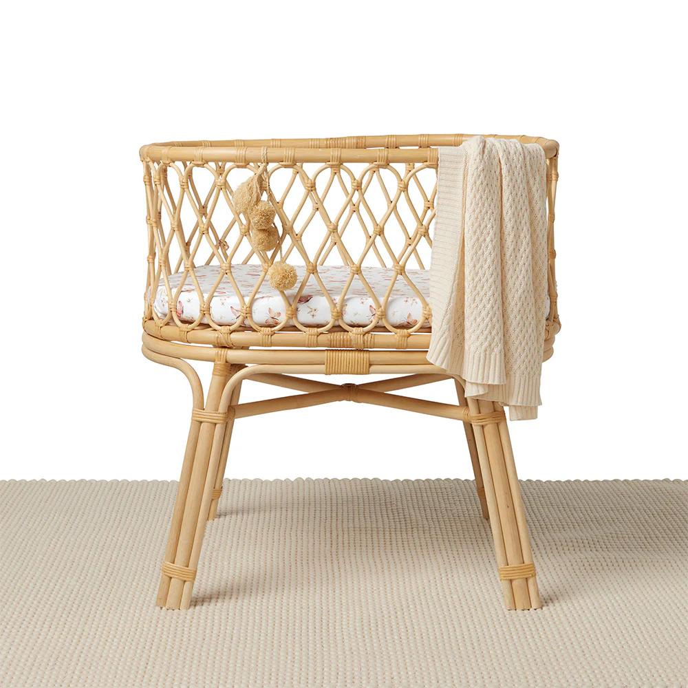 Bassinet Sheet / Change Pad Cover - Butterfly