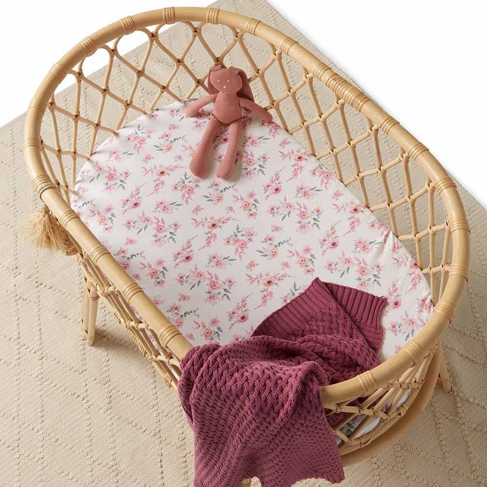 Bassinet Sheet / Change Pad Cover - Camille