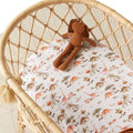 Bassinet Sheet / Change Pad Cover - Dino