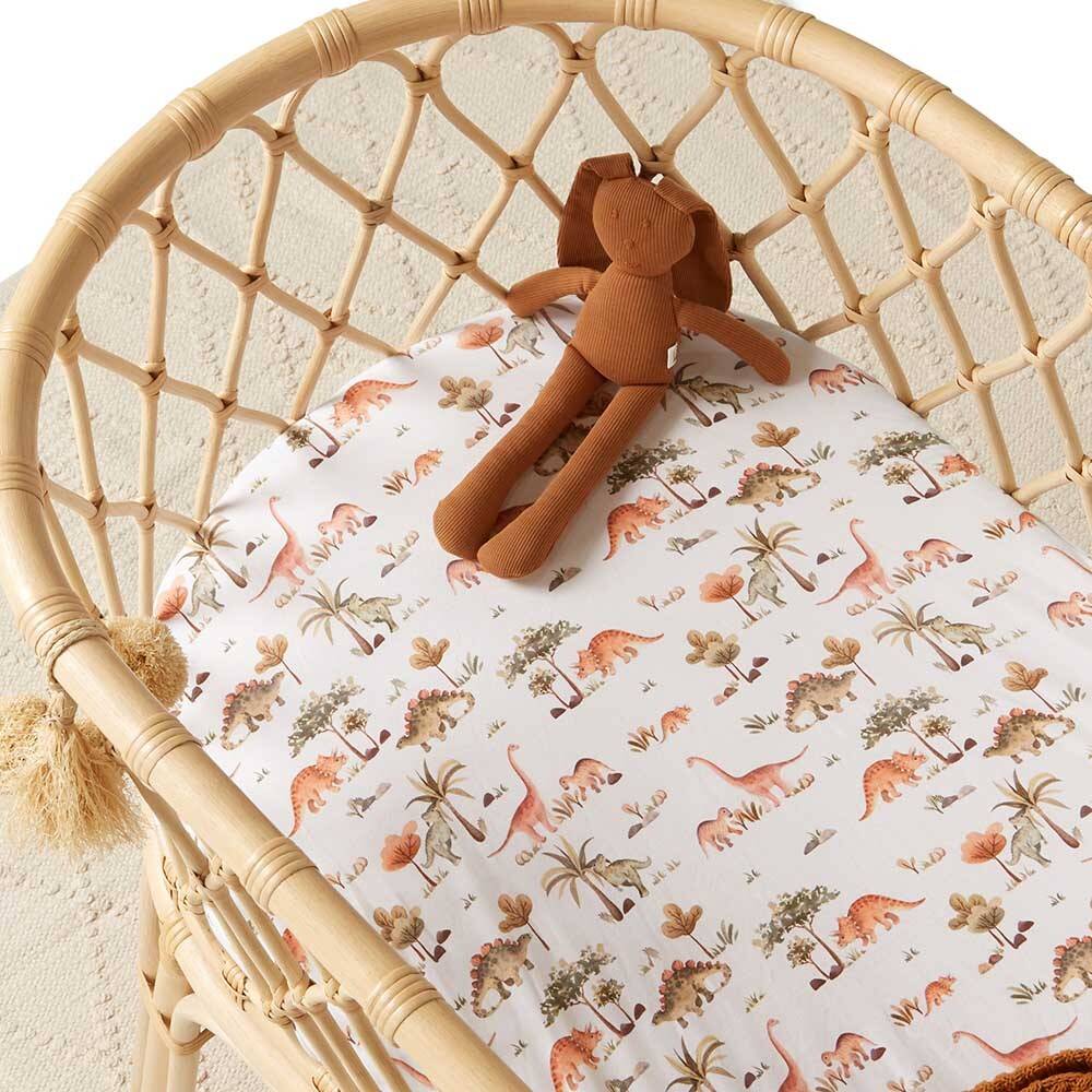 Bassinet Sheet / Change Pad Cover - Dino