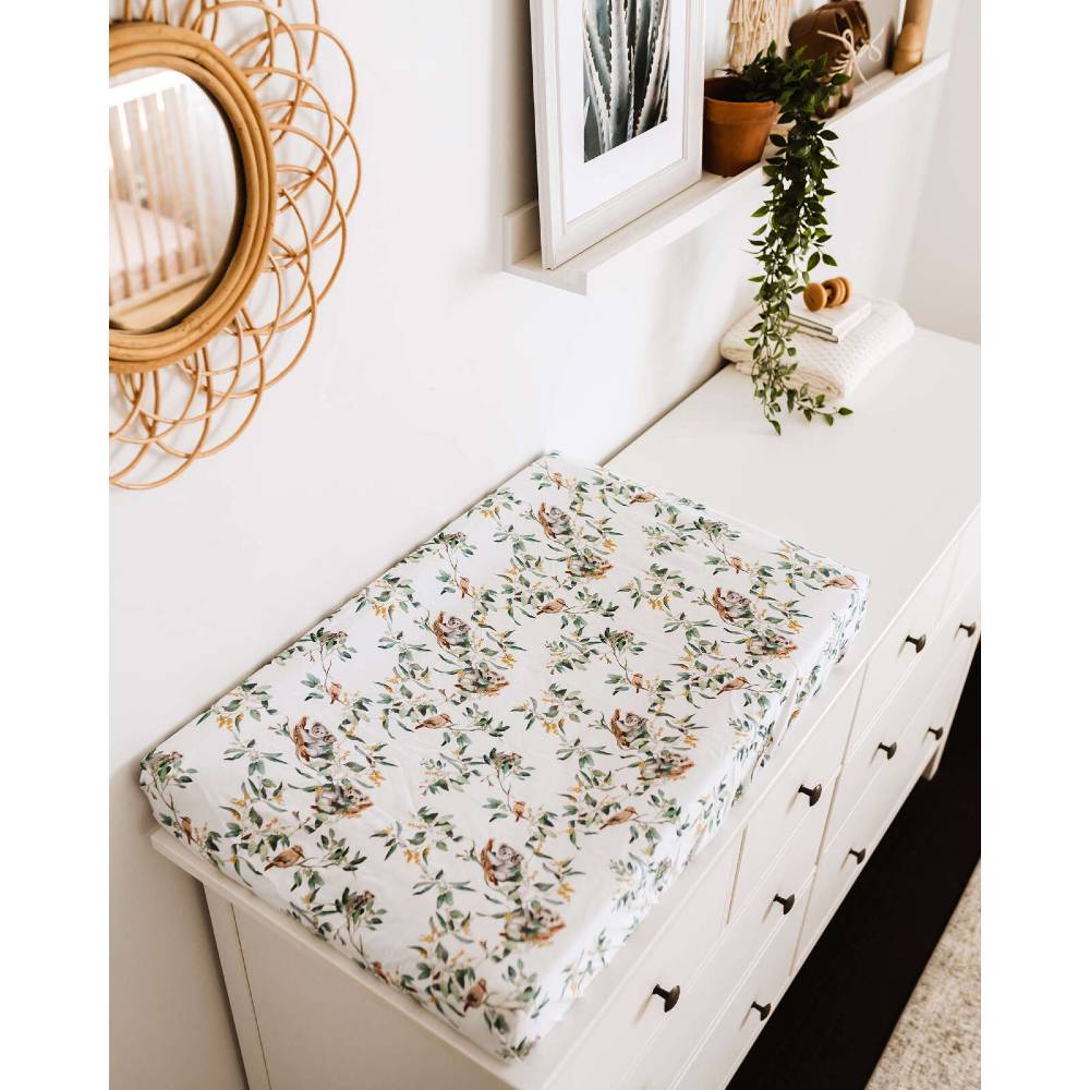Bassinet Sheet / Change Pad Cover - Eucalypt