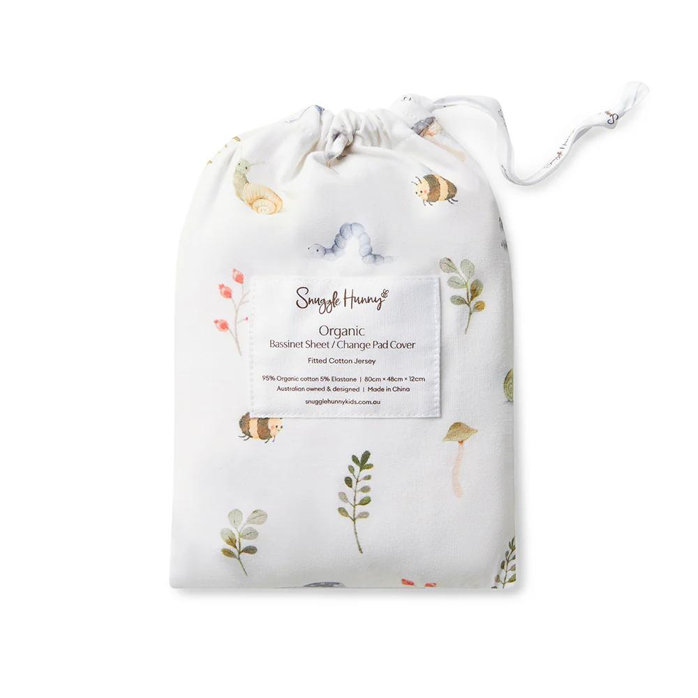 Bassinet Sheet / Change Pad Cover - Garden Friends