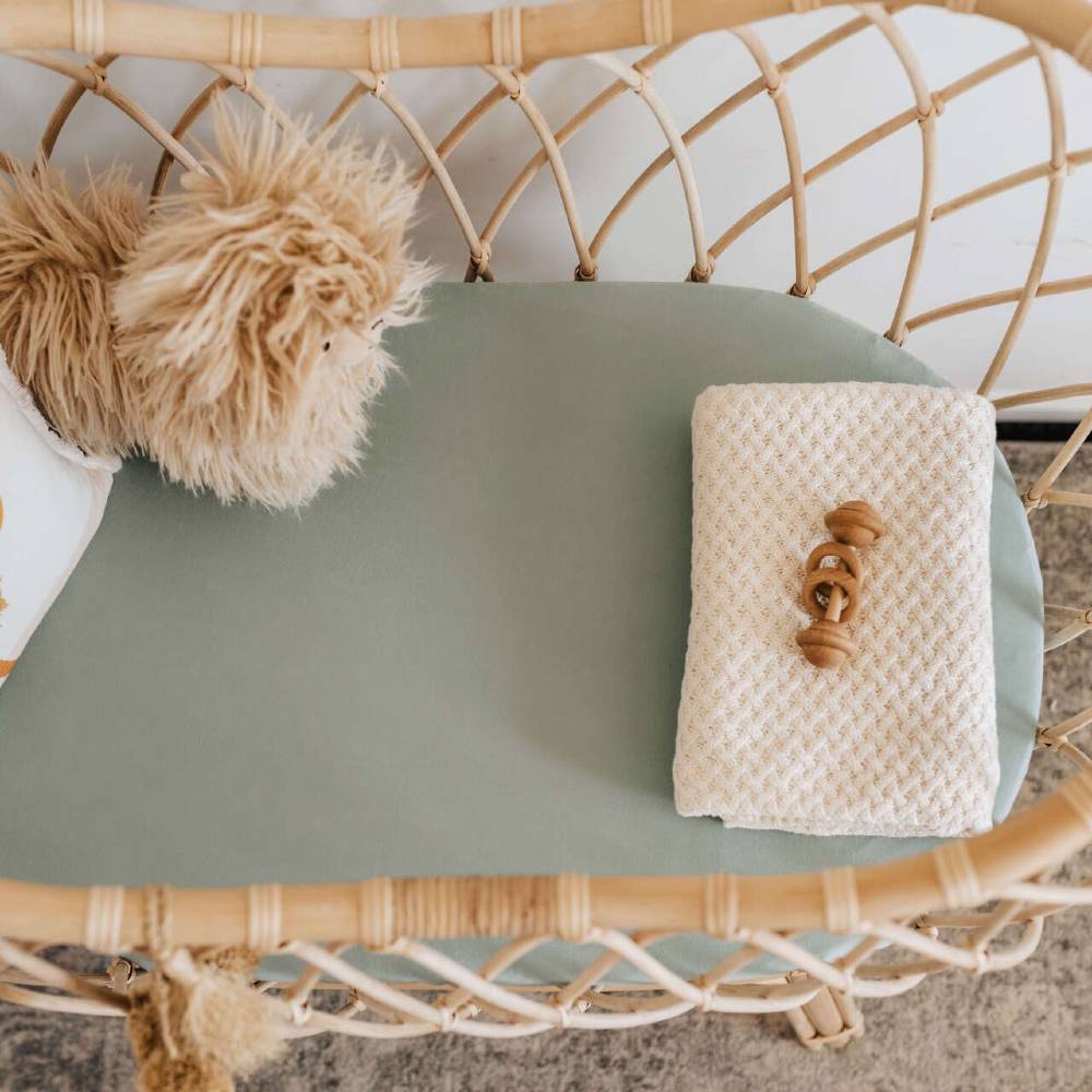 Bassinet Sheet / Change Pad Cover - Sage