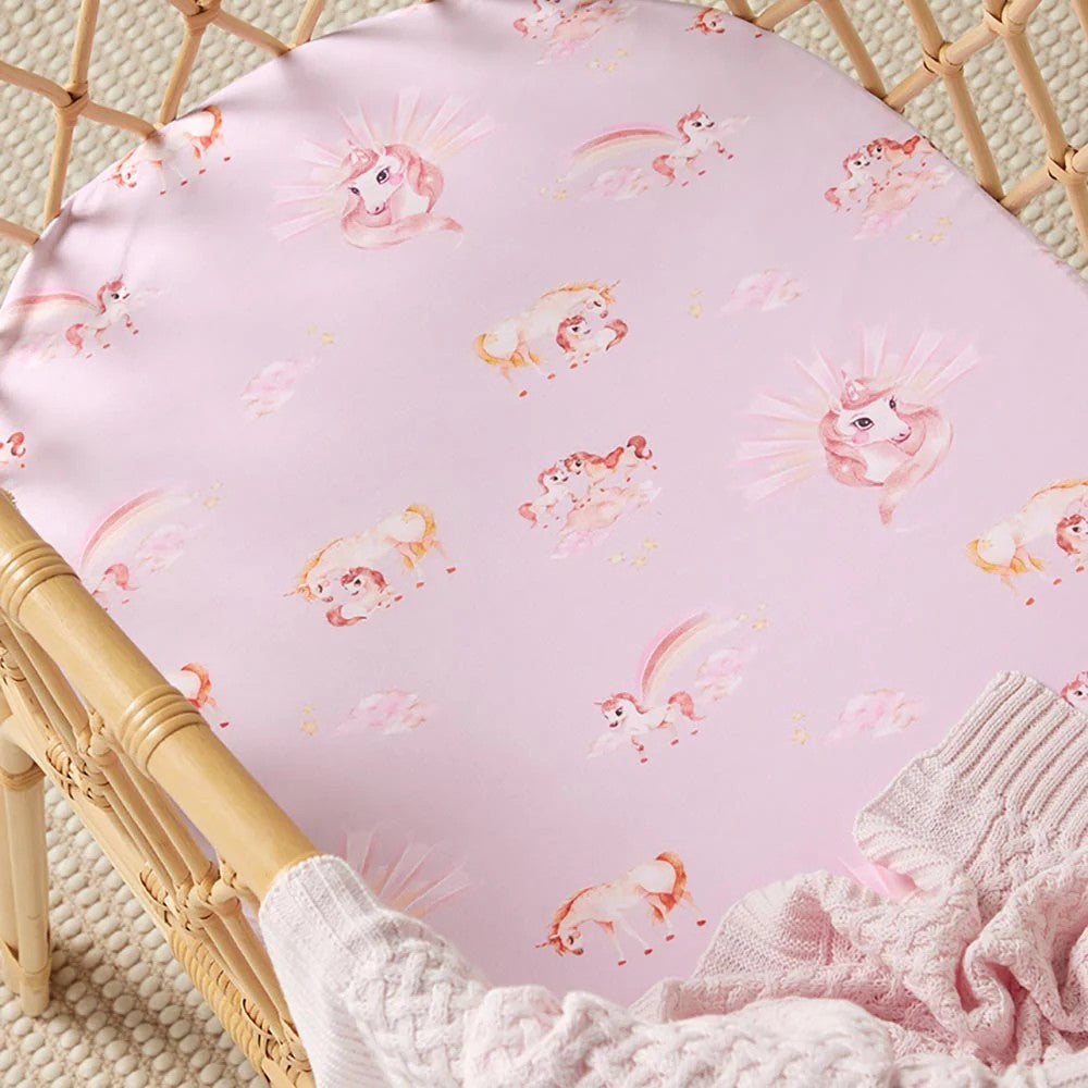 Bassinet Sheet / Change Pad Cover - Unicorn