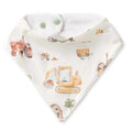 Kids Dribble Bib - Diggers & Tractors