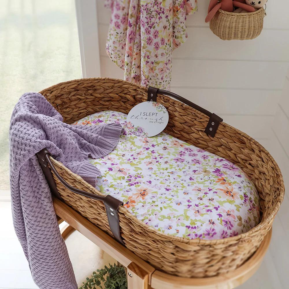 Diamond Knit Baby Blanket - Lavender