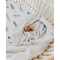 Diamond Knit Baby Blanket - Warm Grey