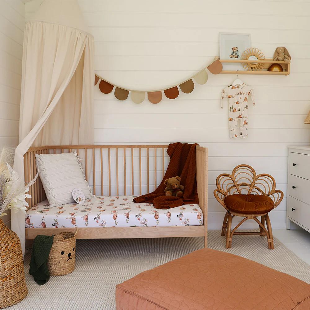 Fitted Cot Sheet - Bears