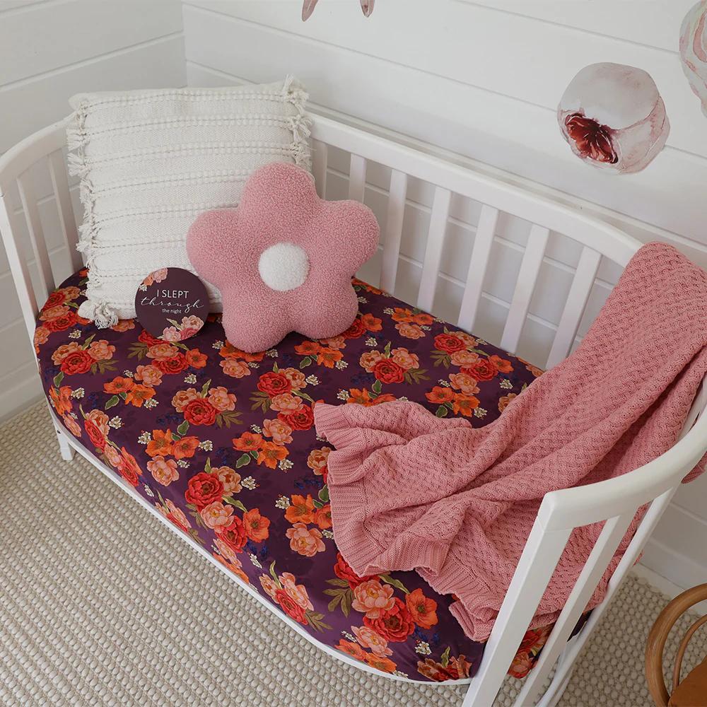 Fitted Cot Sheet - Sienna