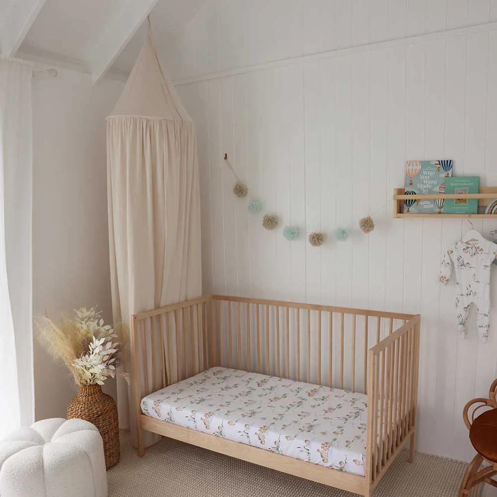 Fitted Cot Sheet - Duck Pond