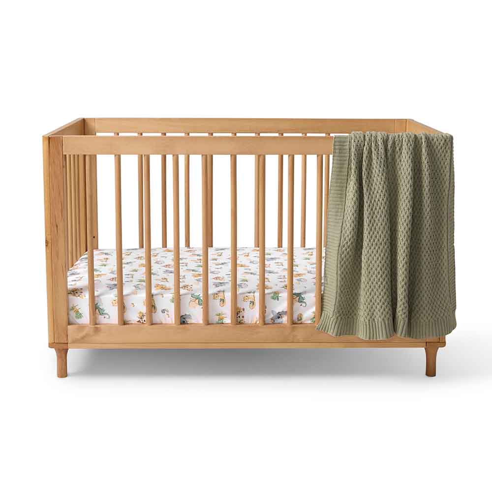 Snuggle Hunny Fitted Cot Sheet - Dragon