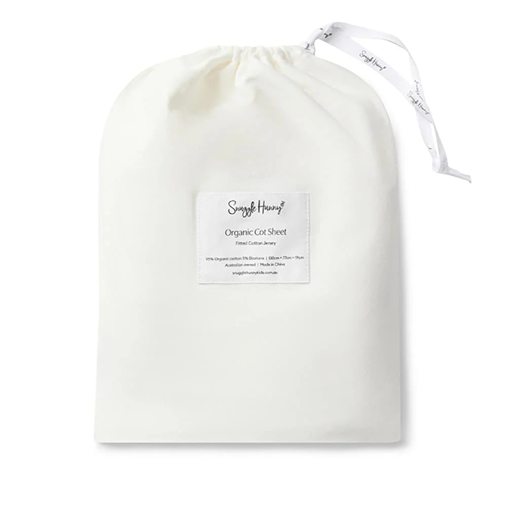 Snuggle Hunny Fitted Cot Sheet - Milk