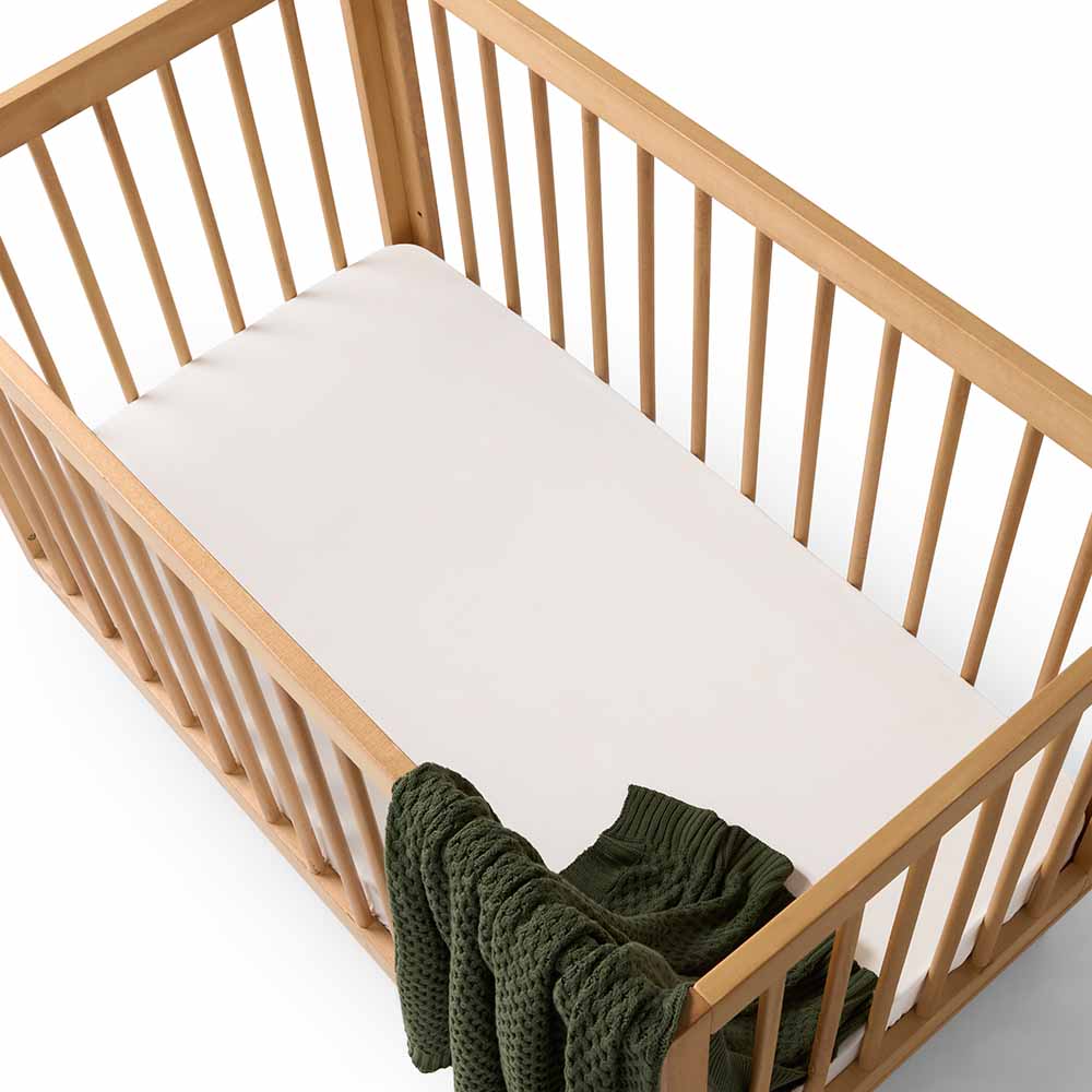 Snuggle Hunny Fitted Cot Sheet - Milk