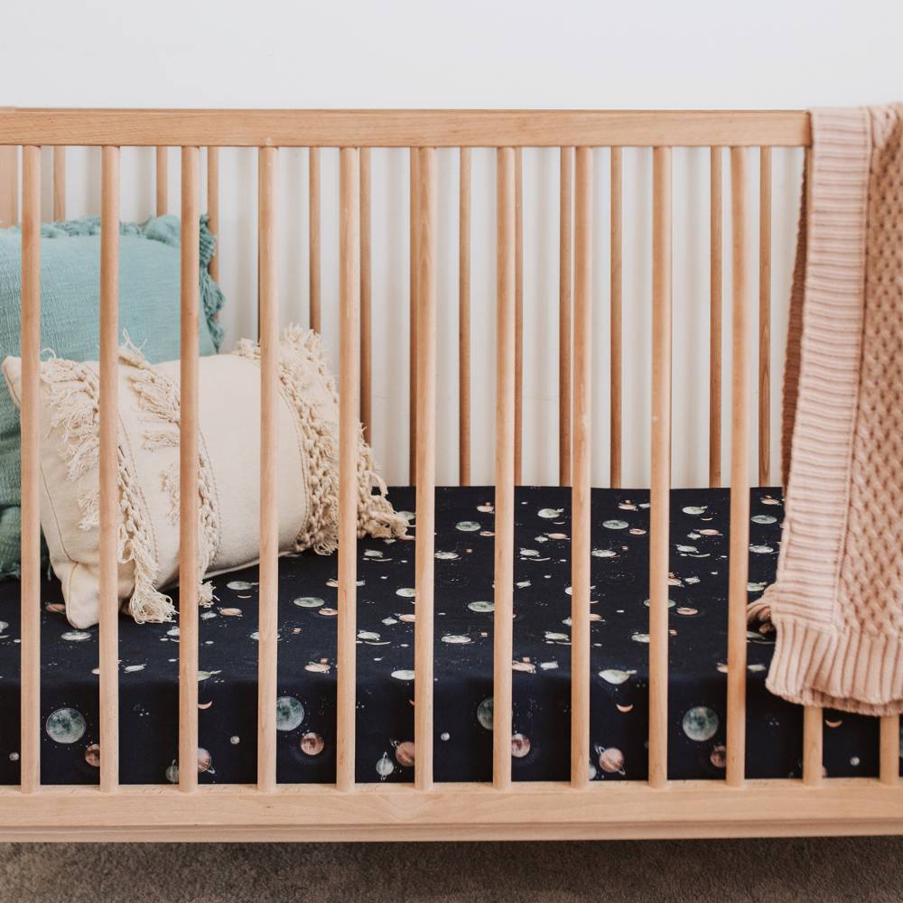 Fitted Cot Sheet - Milky Way