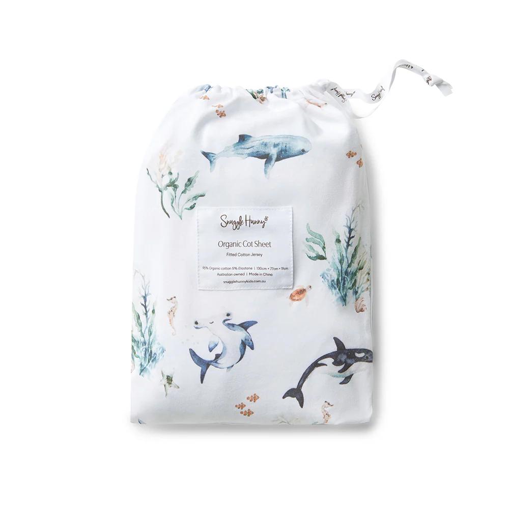 Fitted Cot Sheet - Ocean