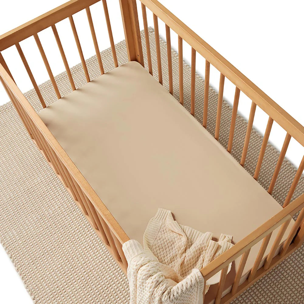 Fitted Cot Sheet - Pebble