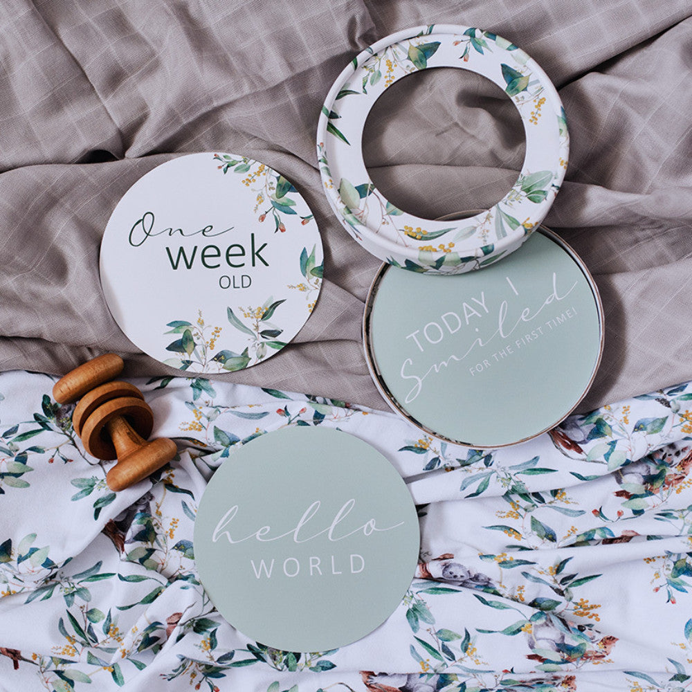 Reversible Milestone Cards - Eucalypt & Sage