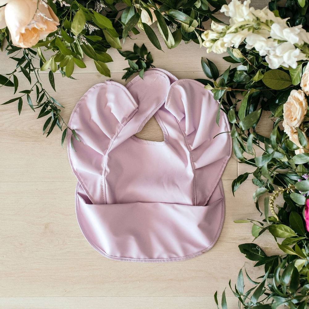 Snuggle Bib with Frill - Lavender