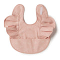 Snuggle Bib with Frill - Dusty Rose Flower